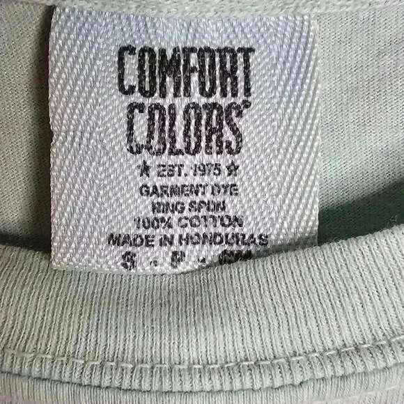 Comfort Colors Tee Short Sleeve Mint Green Tiger Graphic Size Small - Picture 4 of 5